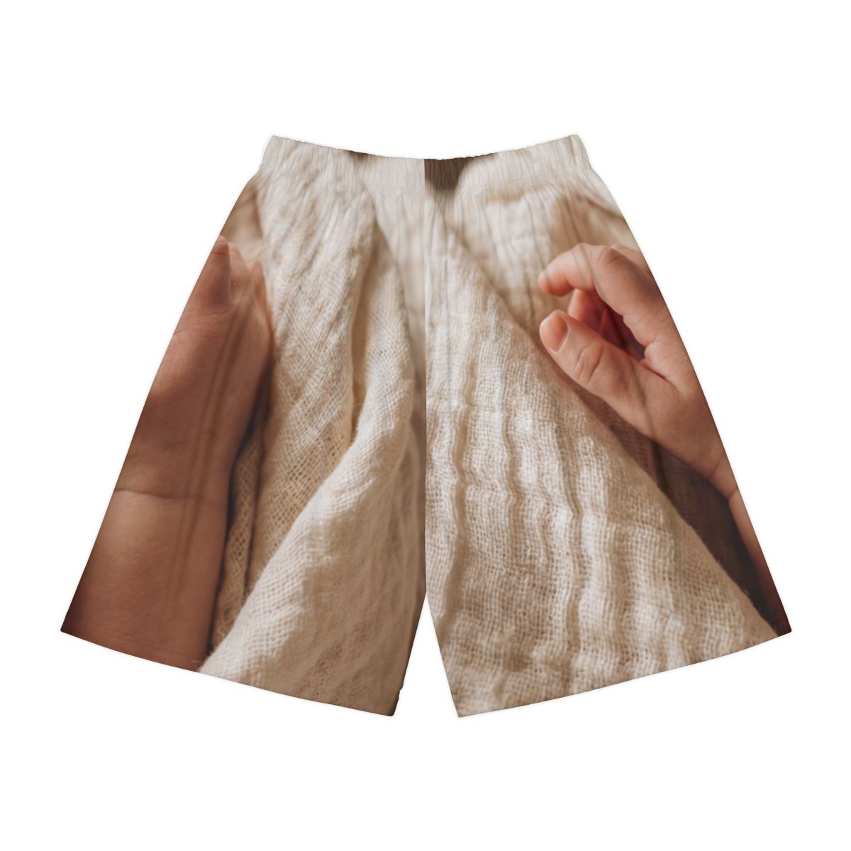 Men's Sports Shorts - Soft Cream Minimalist