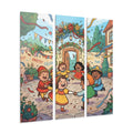 Acrylic Prints Triptych - Courtyard Celebration — Portrait |...