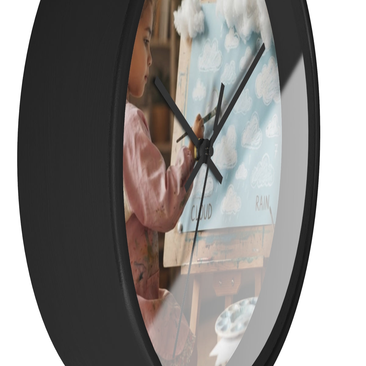 Wall Clock - Little Artist Cloud Painting Canvas | Echovira...