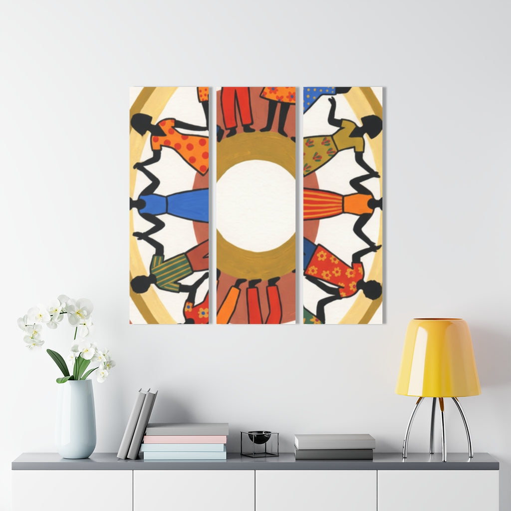 Acrylic Prints Triptych - Unity Mandala Folk Art | Echovira...