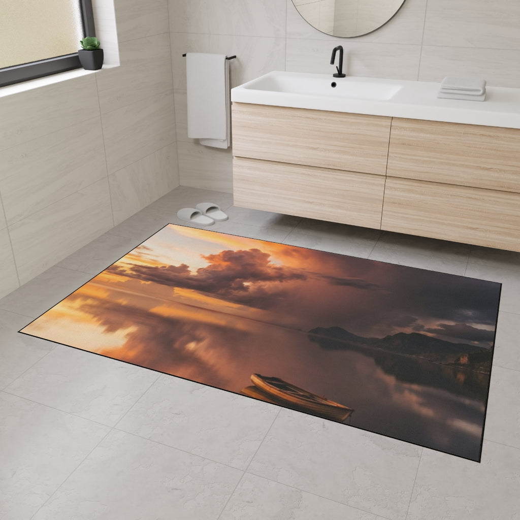 Heavy Duty Floor Mat - Golden Hour Serene Entry | Echovira...