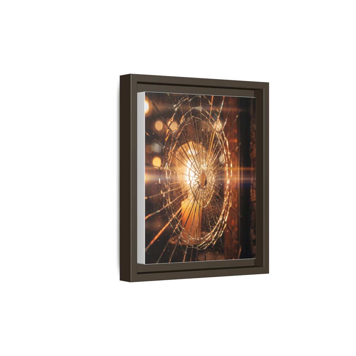 Framed Matte Canvas - Shattered Glass
