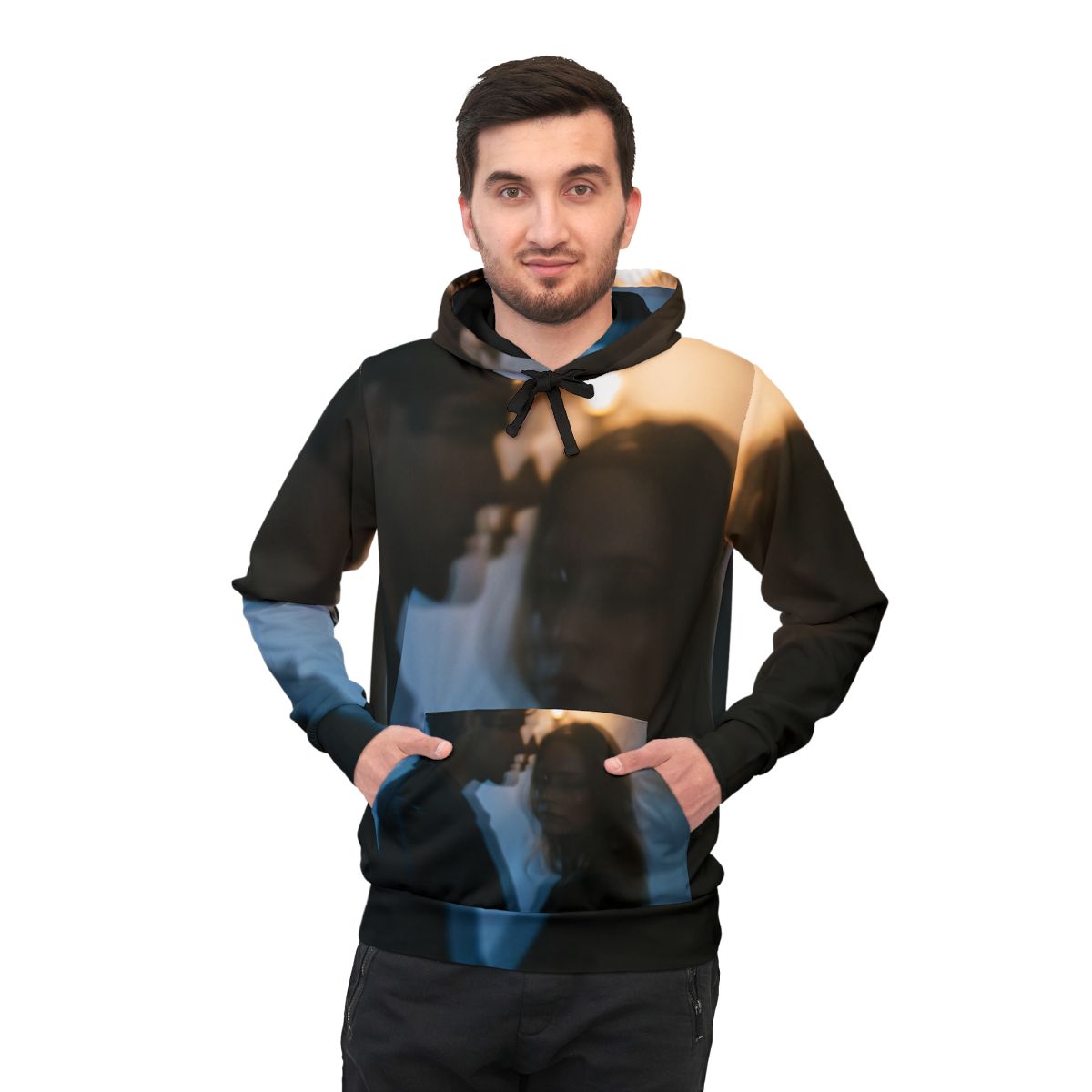 Men's Midnight Shadow Athletic Hoodie - Moody Pullover |...