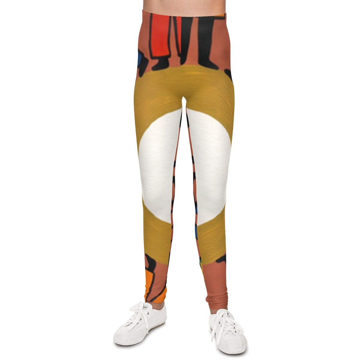 Youth Leggings - Unity Mandala Folk Art | Echovira Gallery
