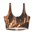 Polyester Sports Bra - Nocturnal Echoes City Double Exposure...