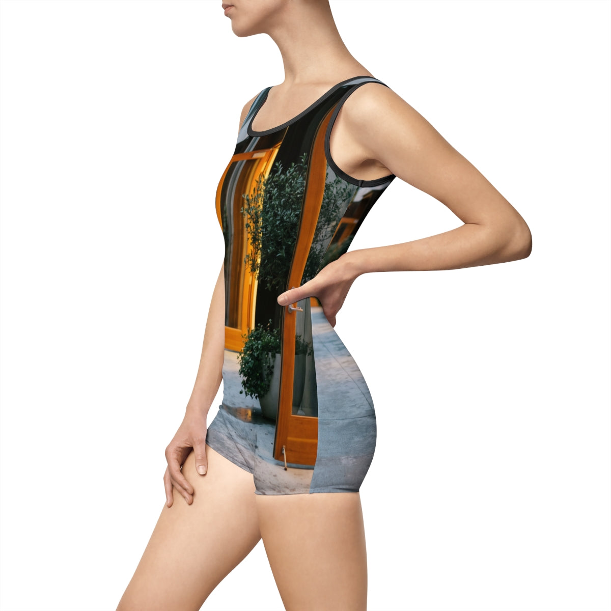 Women's Vintage Swimsuit - Twilight Courtyard | Echovira...