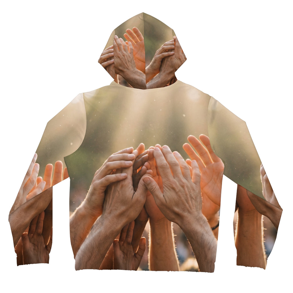 Women's Full-Zip Hoodie - Golden Rays of Unity Wall Art |...