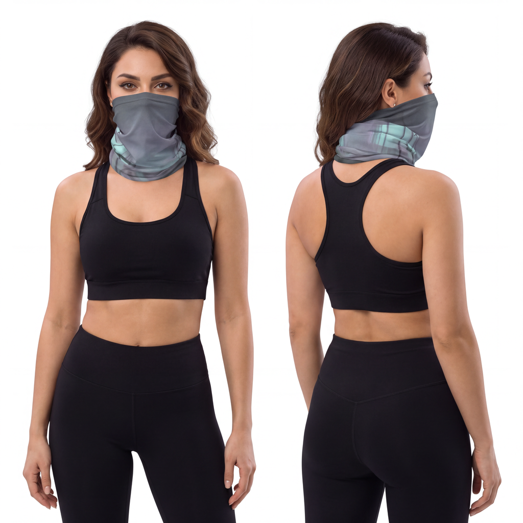 Lightweight Neck Gaiter - Liminal Corridor Fog Art Print |...