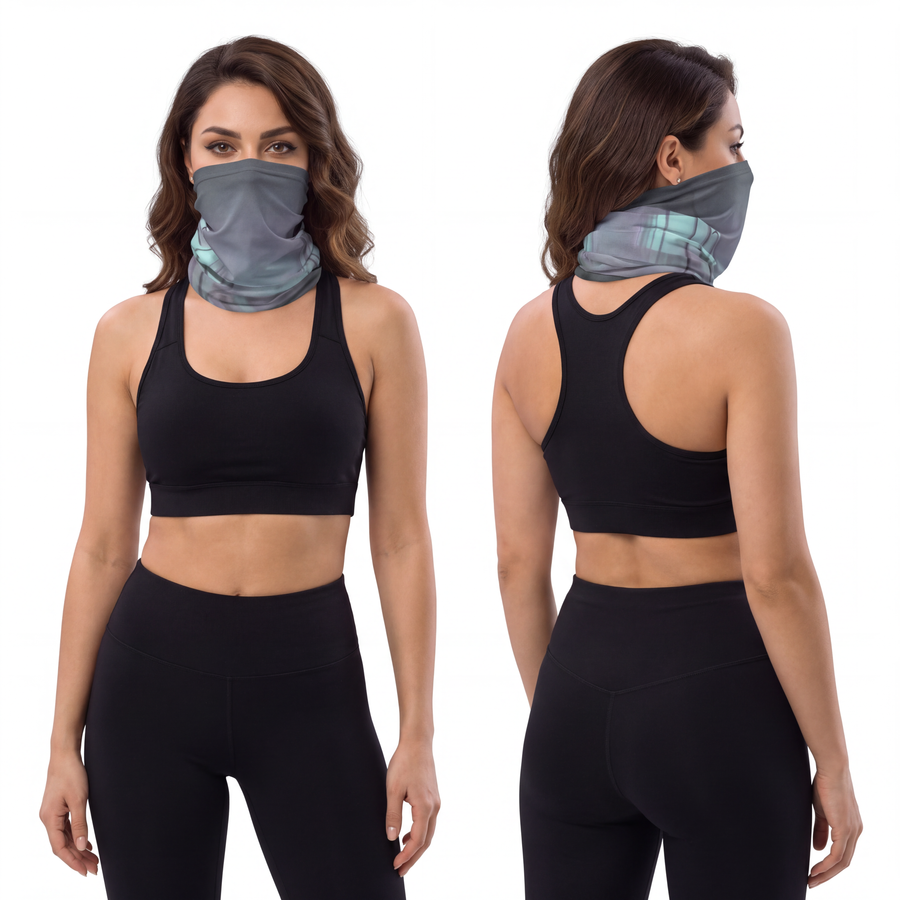 Lightweight Neck Gaiter - Liminal Corridor Fog Art Print