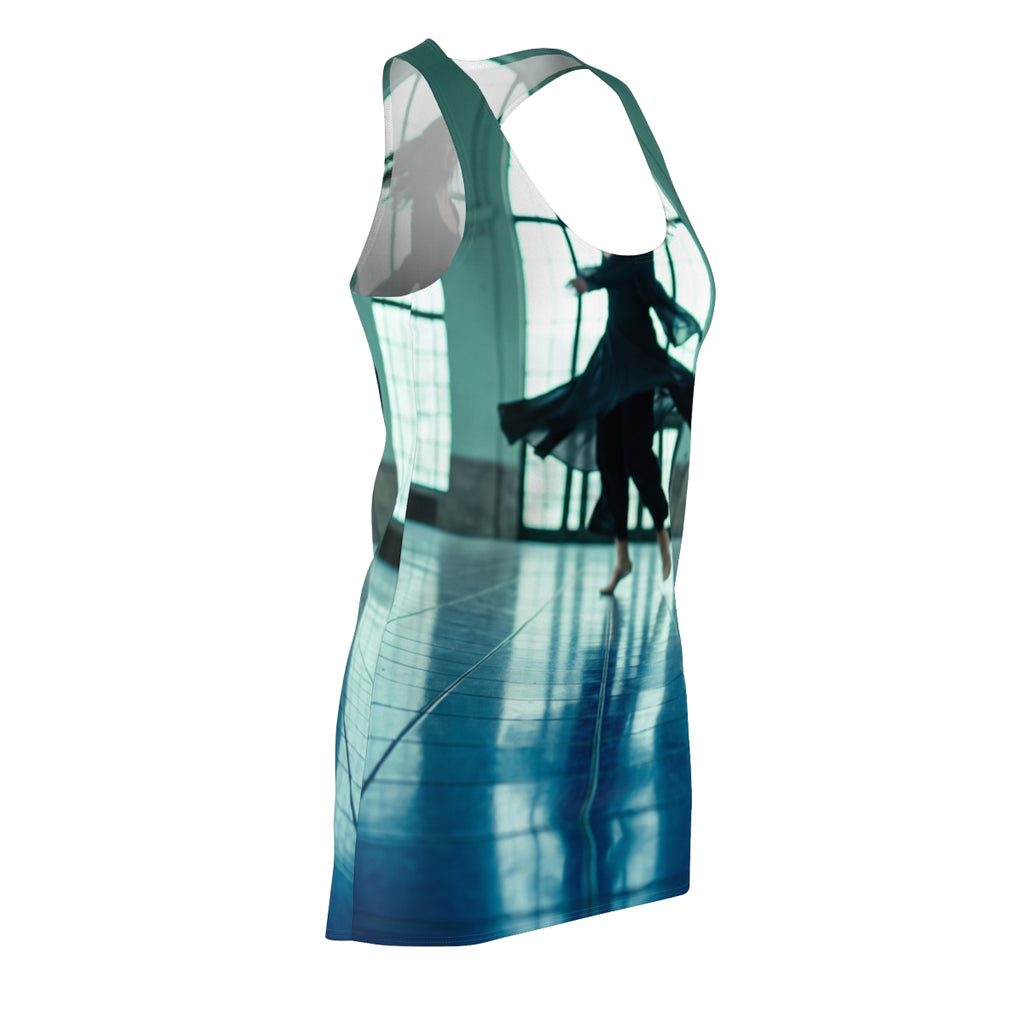 Women's Racerback Dress with Whirling Dancer Art