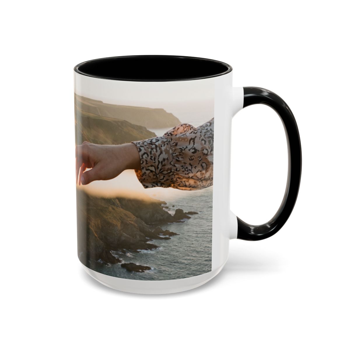 Accent Coffee Mug - The Infinite Touch | Ethereal Coastal......