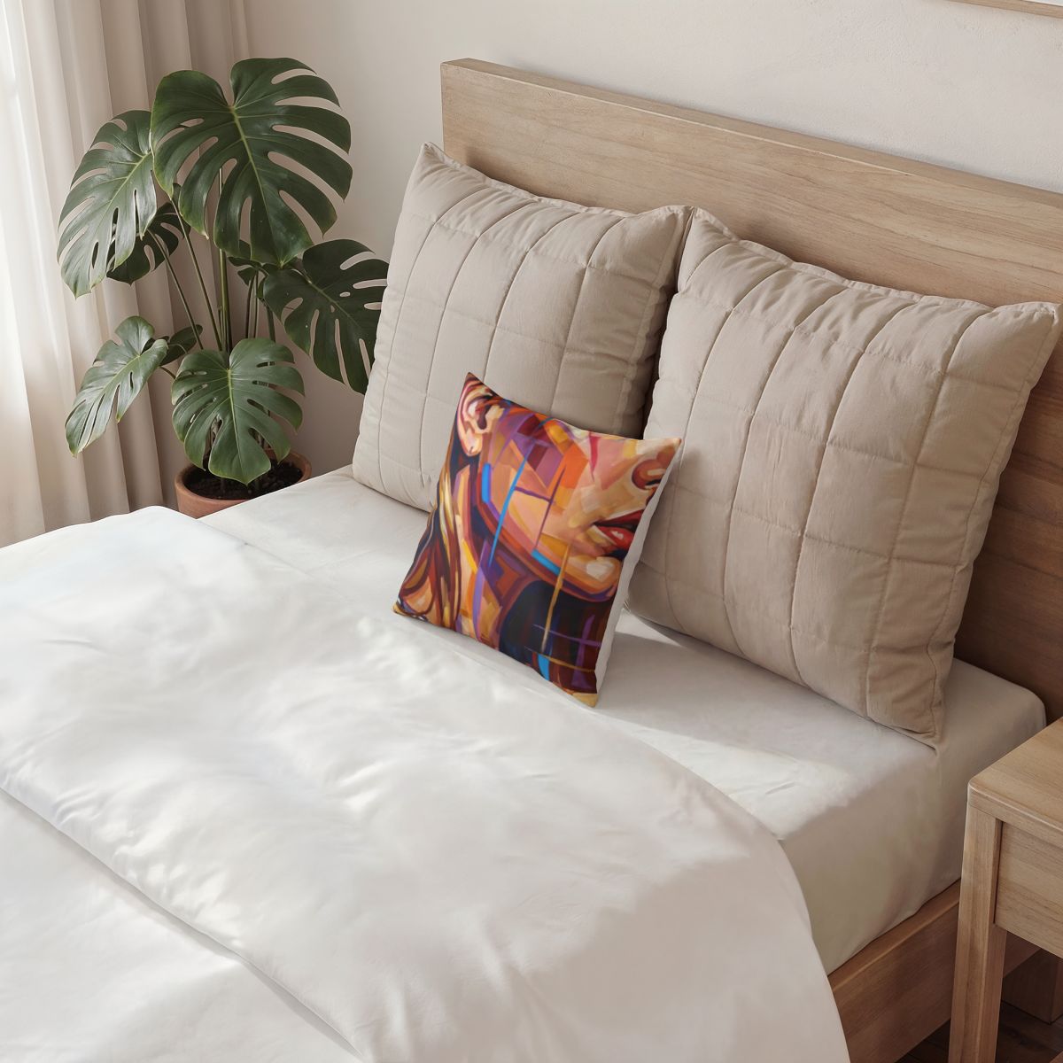Poly Velvet Pillow - Shattered Elegance | Echovira Gallery
