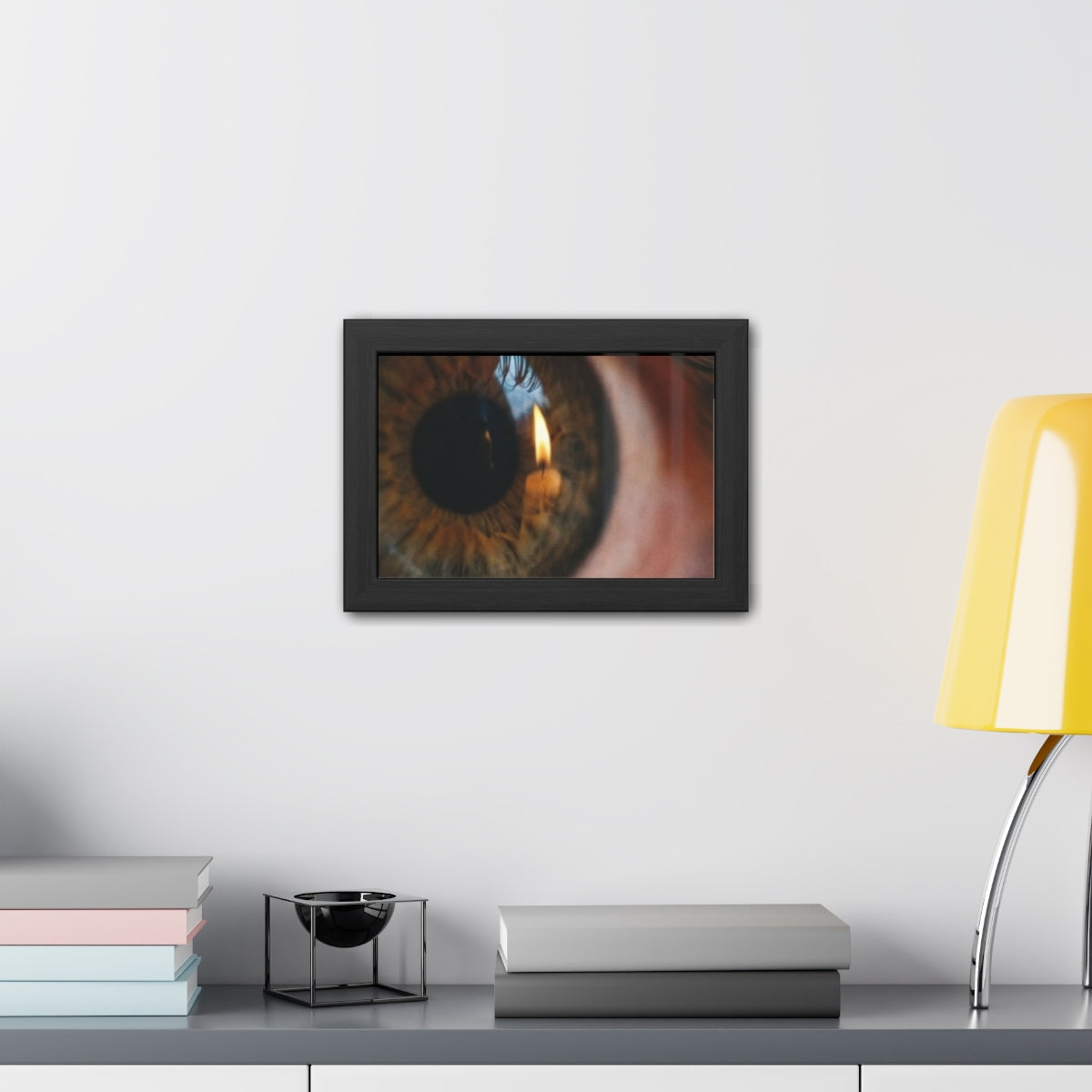 Framed Posters - Amber Iris Reflection Fine Art Print —... |...