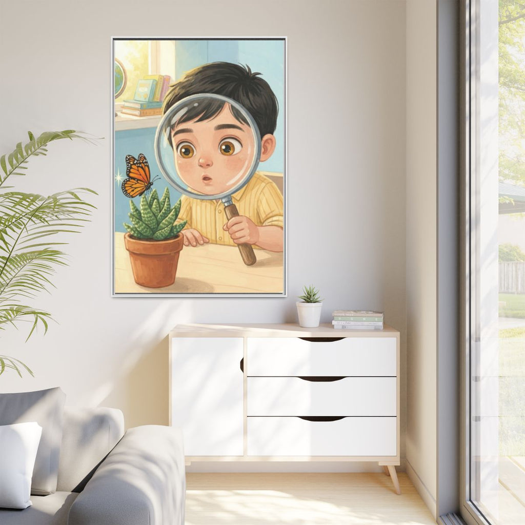 Matte Canvas Framed - Curious Naturalist — White / 1.25"......