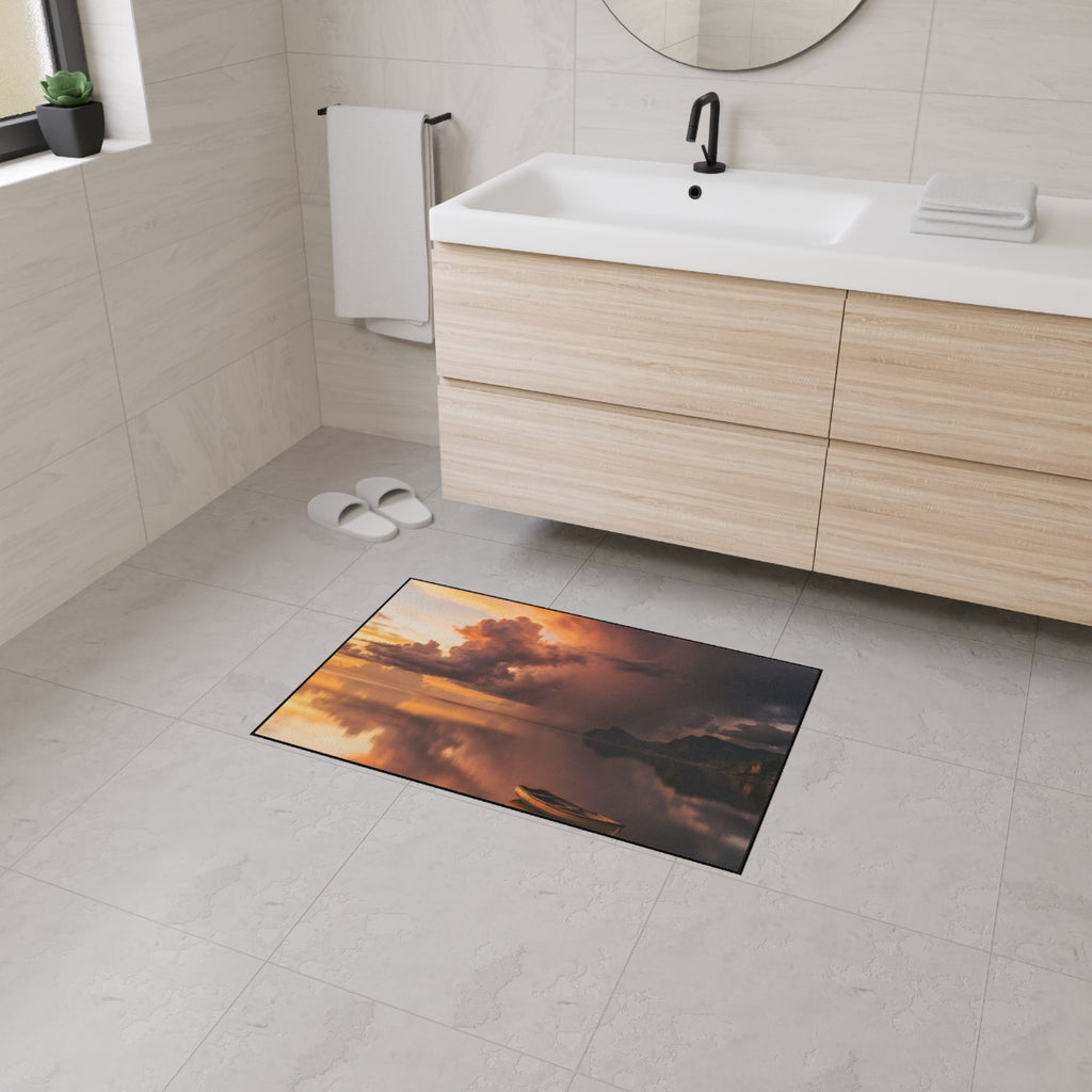 Heavy Duty Floor Mat - Golden Hour Serene Entry | Echovira...