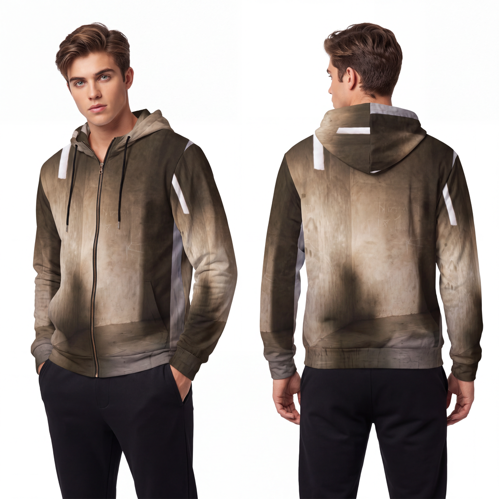 Men's Full-Zip Hoodie - Shadows of the Citadel moody... |...