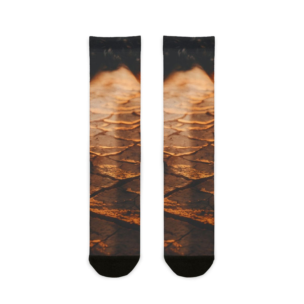 Sublimation Socks - Cracked Earth Socks | Echovira Gallery