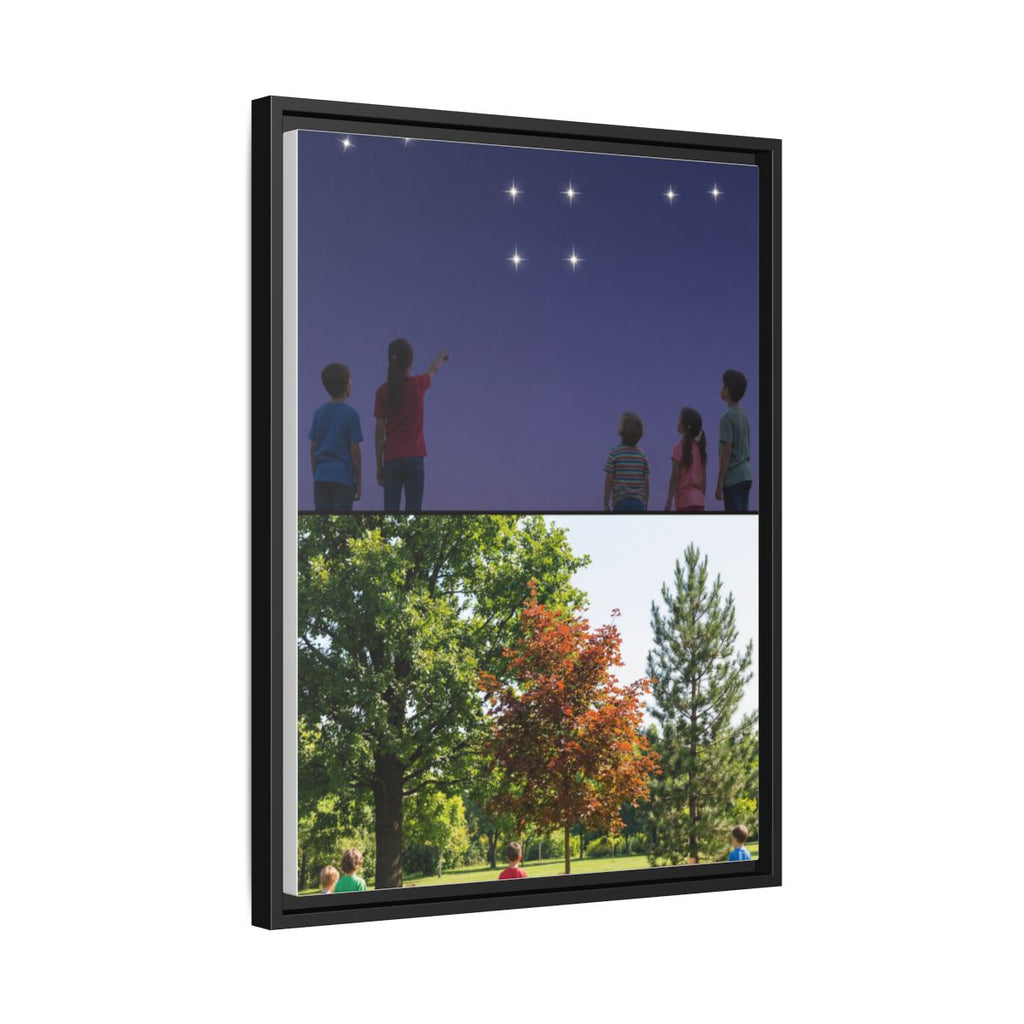 Gerahmte Leinwand (matt) - Discovery — Schwarz / 3,18 cm