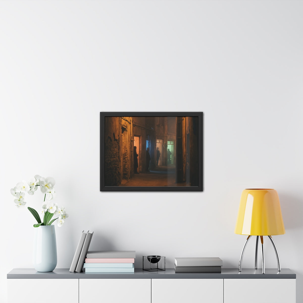 Framed Posters - Shadowed Alleyway Mystery Art Print —... |...