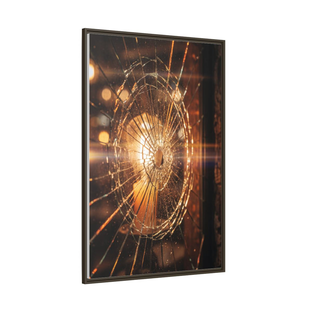 Framed Matte Canvas - Shattered Glass — Espresso / 1.25"
