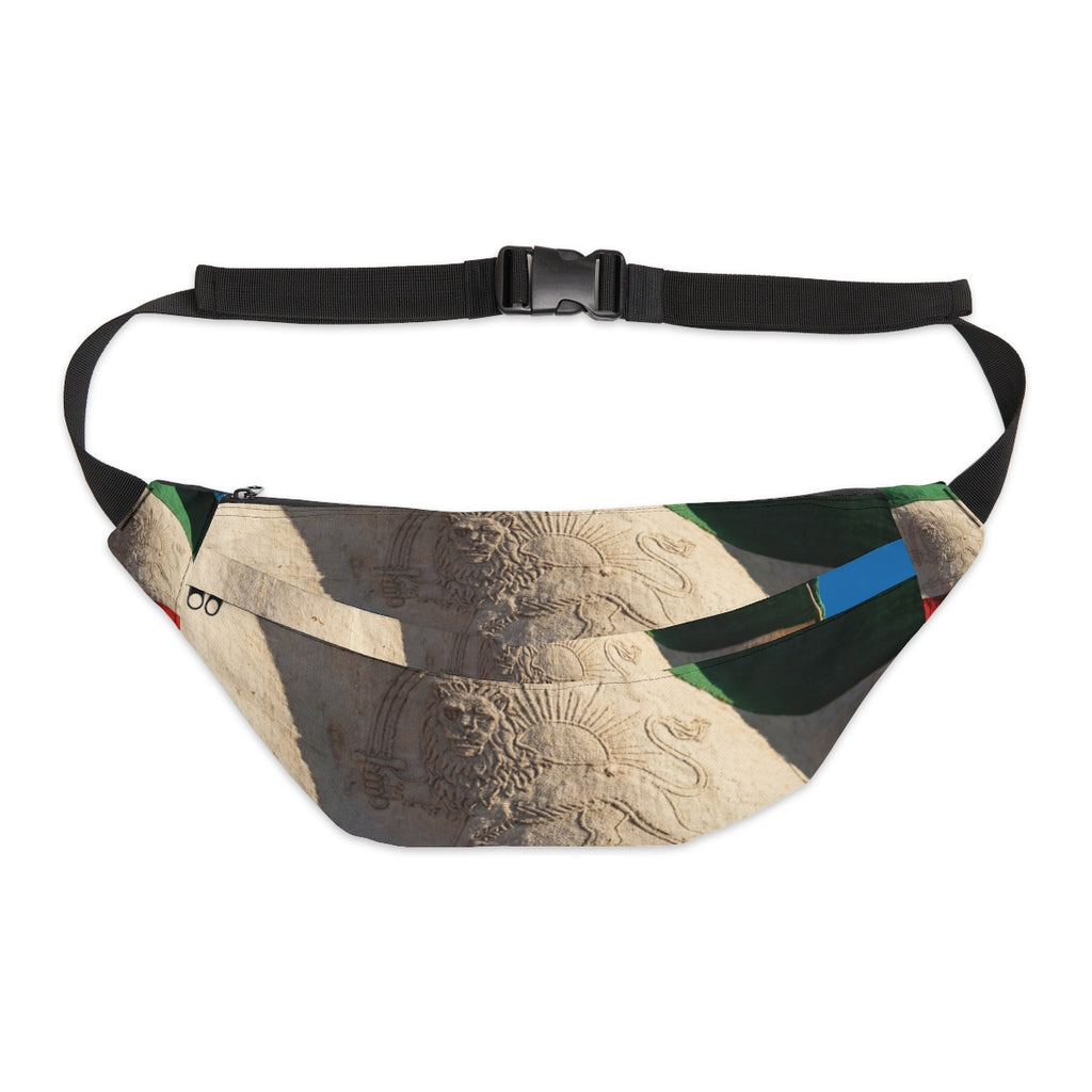 Large Fanny Pack - Vintage Persian Lion and Sun Flag Art |...