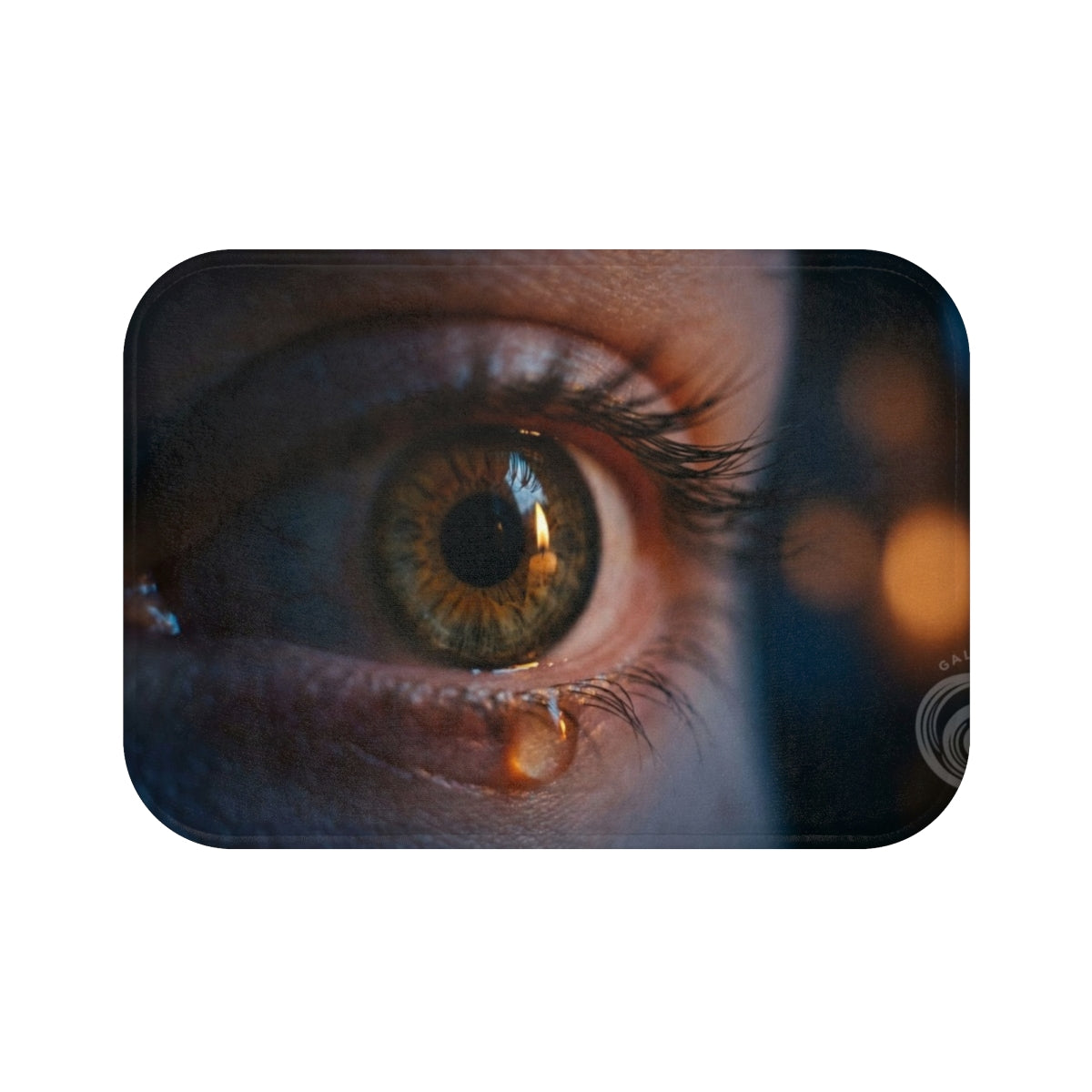 Bath Mat - Golden Tear Cinematic Bath Mat | Echovira Gallery
