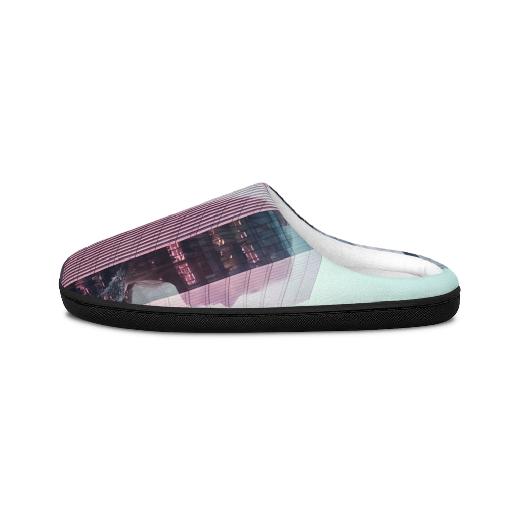 Women's Indoor Slippers with City Reflection Art