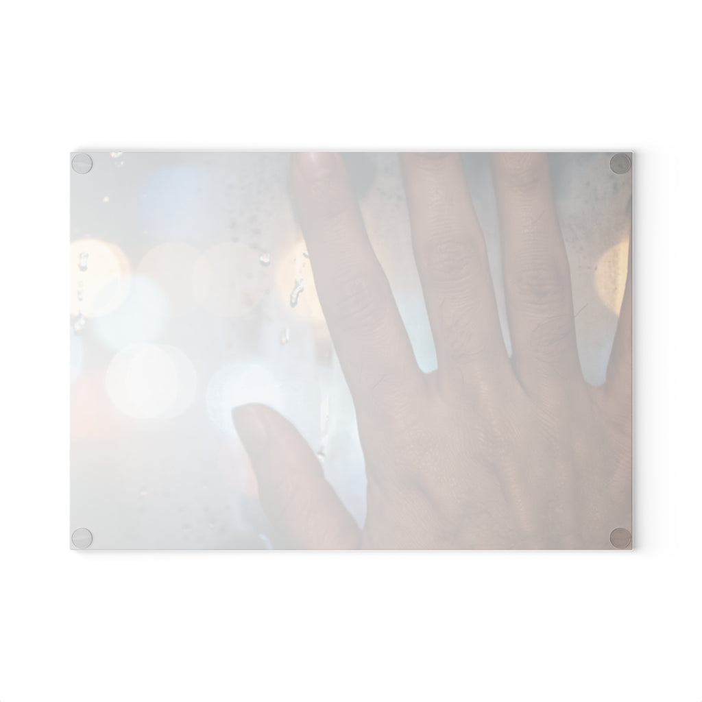 Rainy City Window Glass Cutting Board
