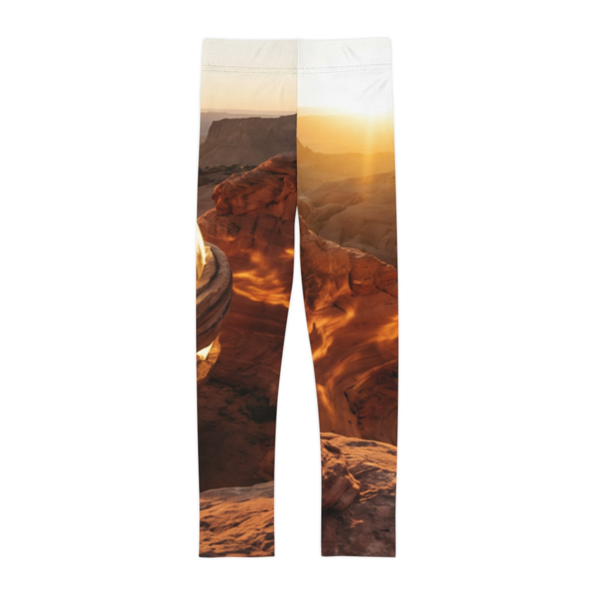 Kids Leggings with Desert Stone Sunset Art