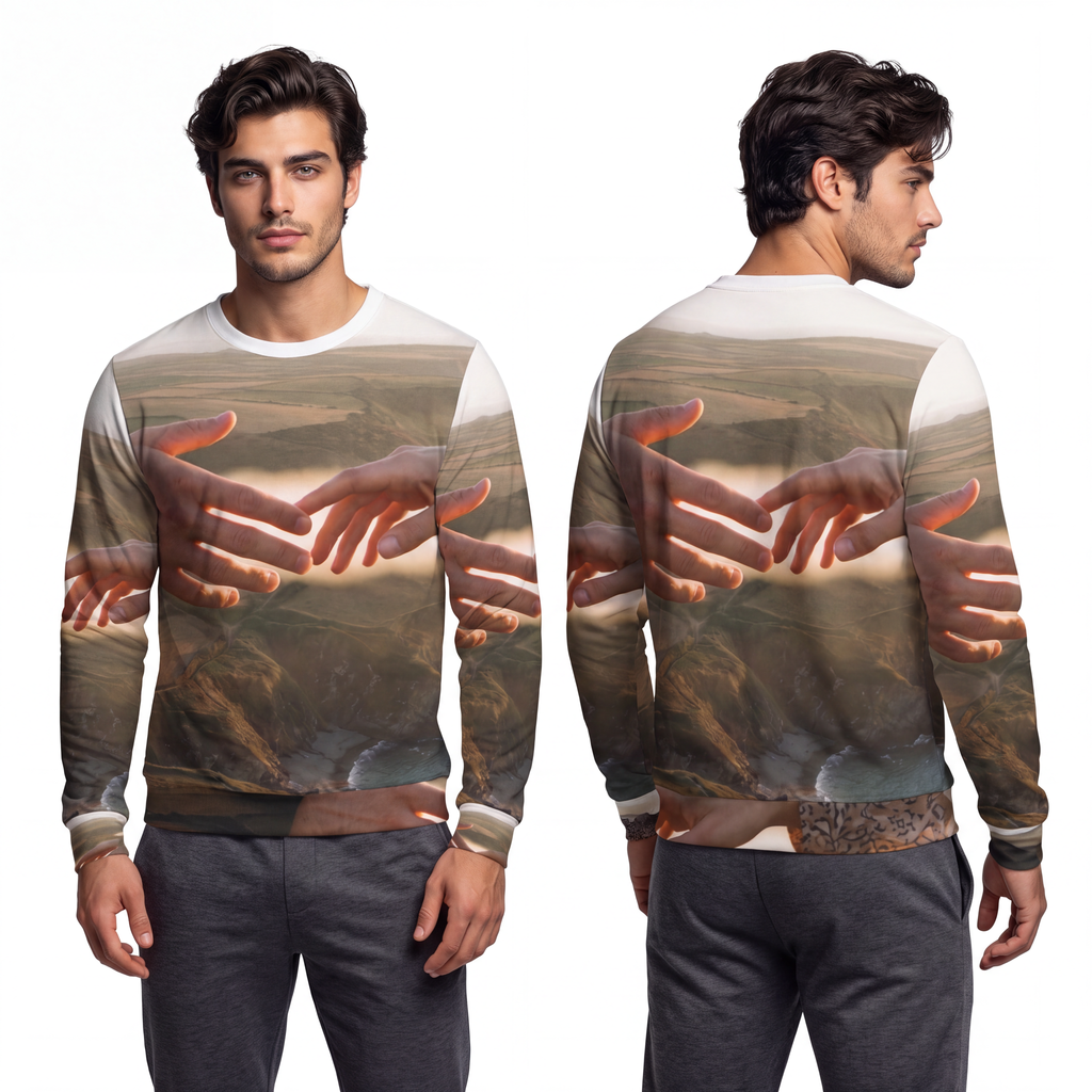 Men's Lightweight Sweatshirt - The Infinite Touch | Ethereal...