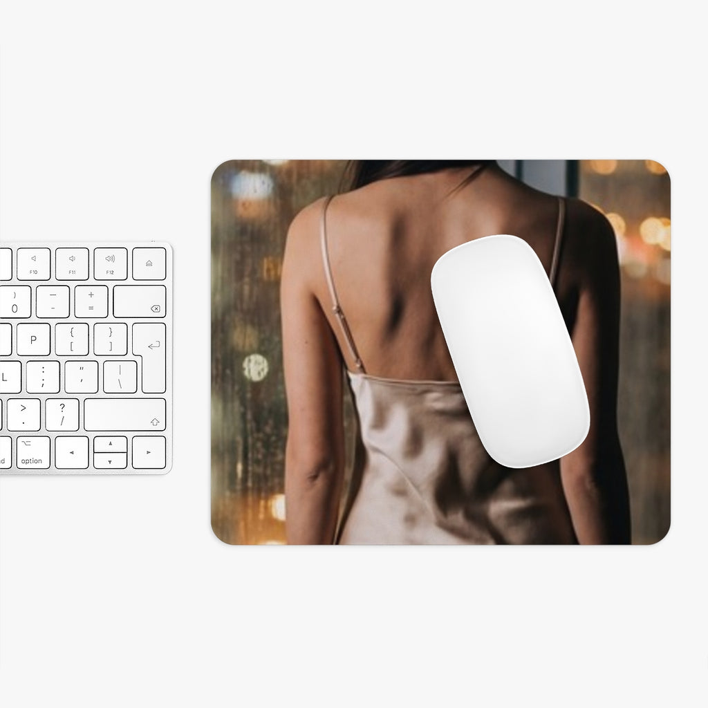 Mouse Pad - Rainy City Lights Grid | Echovira Gallery