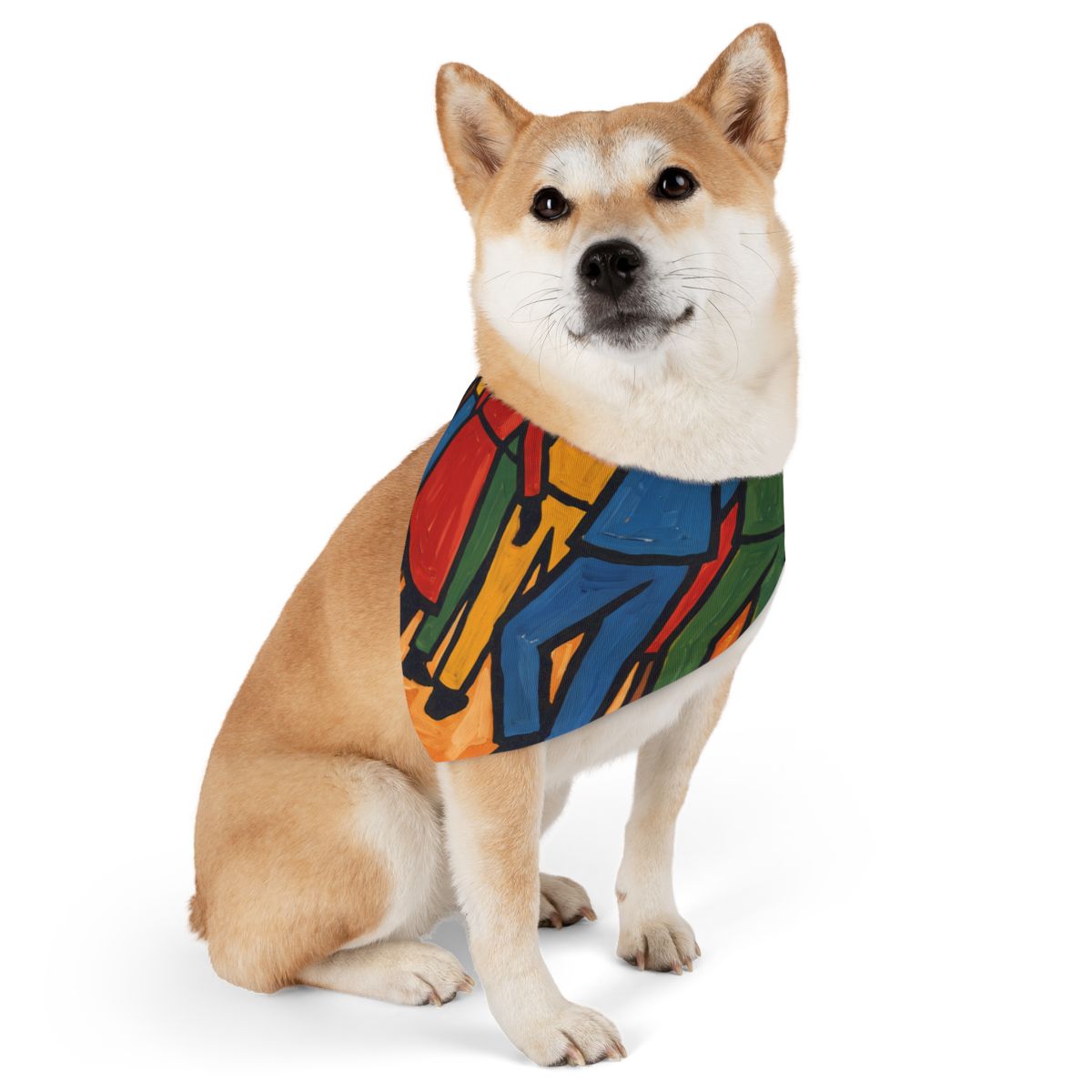 Pet Bandana Collar - Retro Social Club Silhouette Painting...