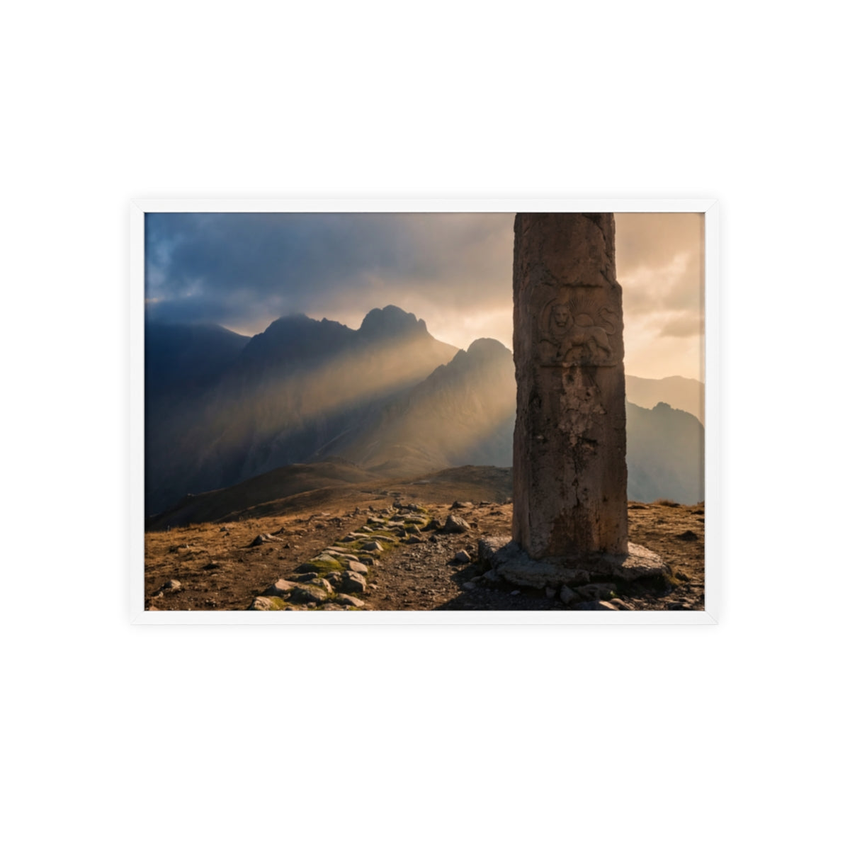 Wooden Framed Poster - Mystic Peak