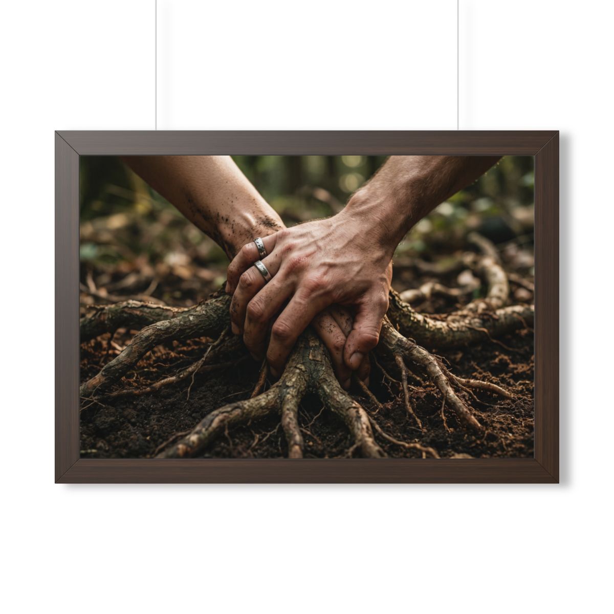 Framed Forest Roots Horizontal Art Poster