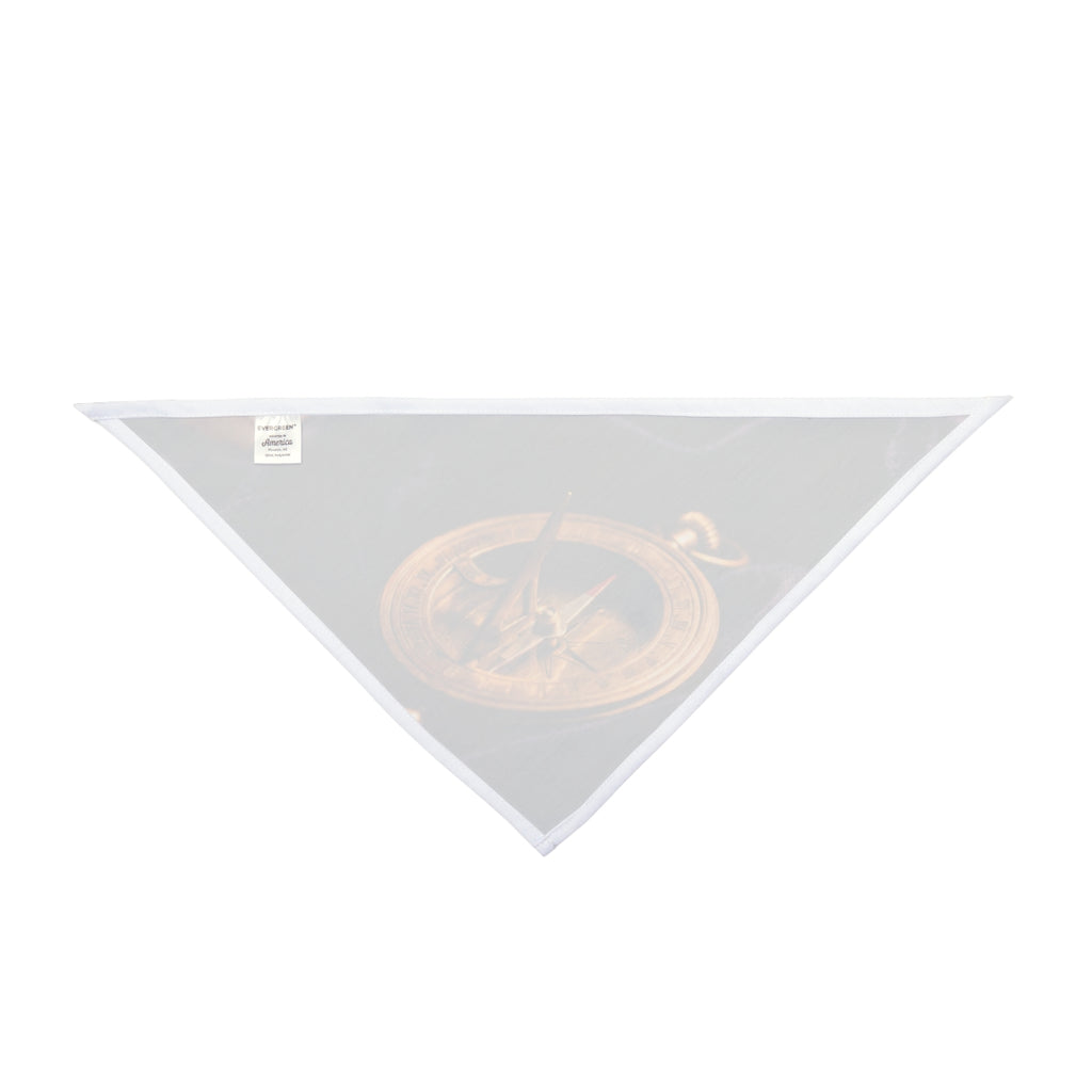 Vintage Brass Sundial Pet Bandana
