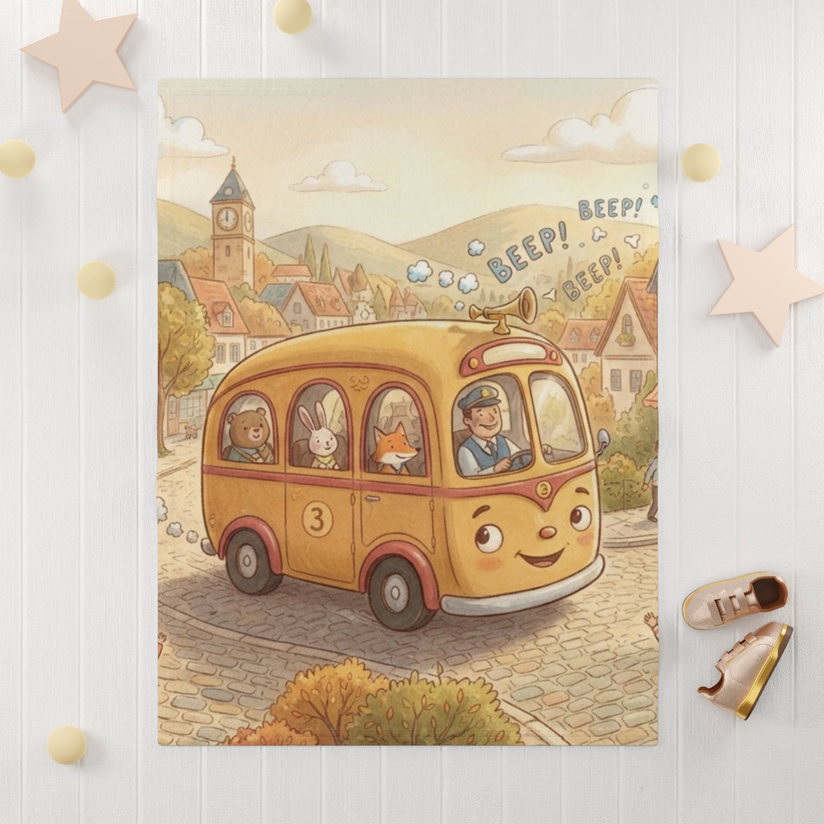 Soft Fleece Baby Blanket - Village Warmth | Echovira Gallery