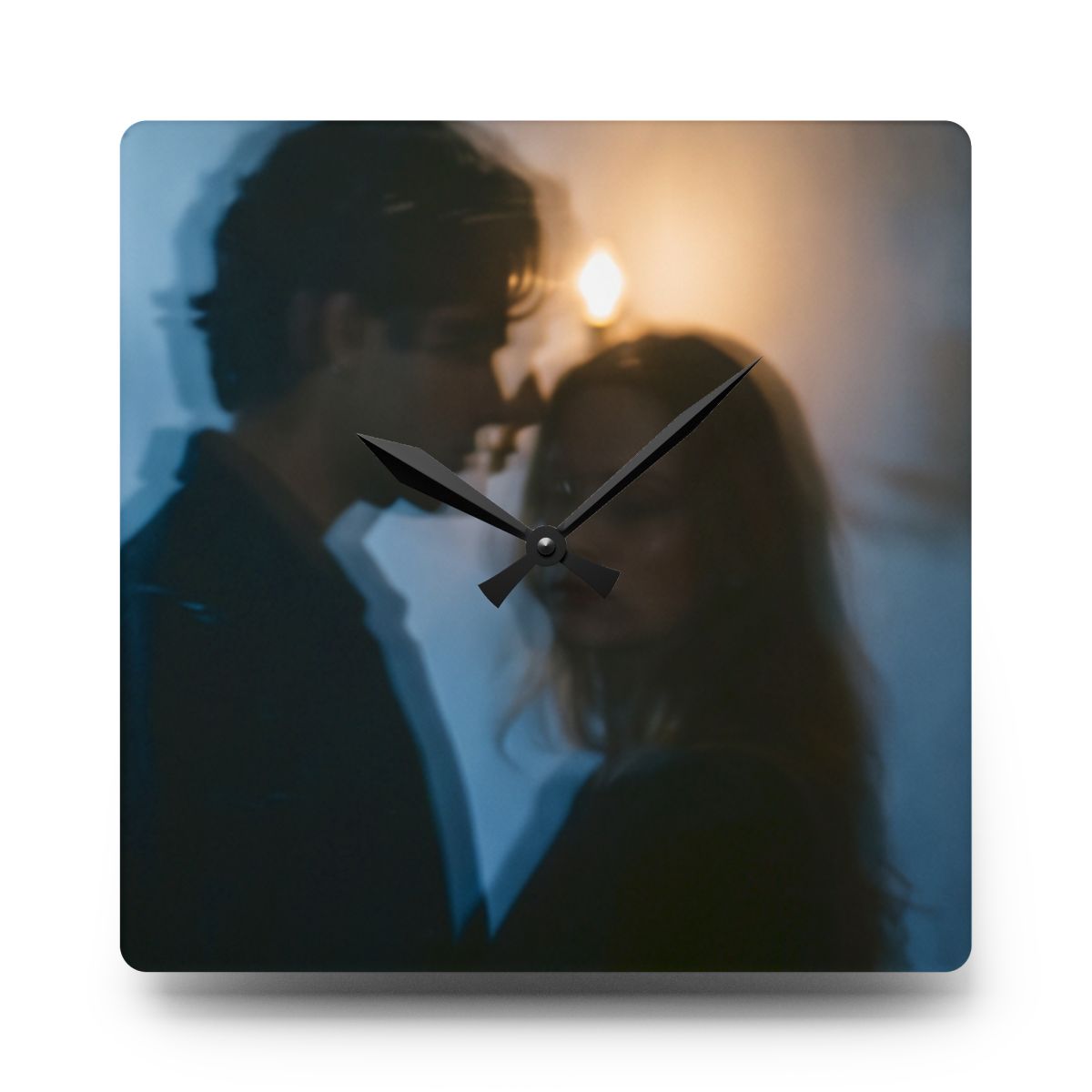 Midnight Candlelight Acrylic Wall Clock - Cozy Vibe |...