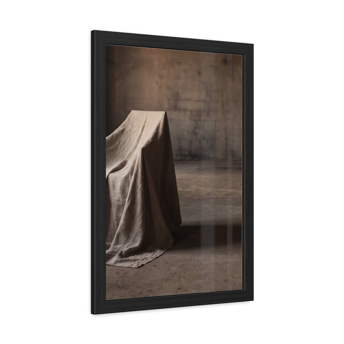 Framed Poster - Draped Minimalist Form — Portrait