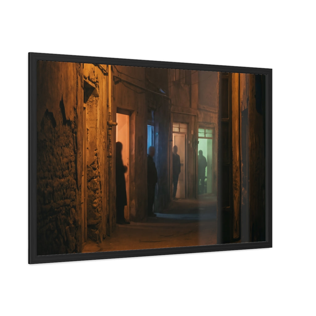 Framed Posters - Shadowed Alleyway Mystery Art Print —... |...