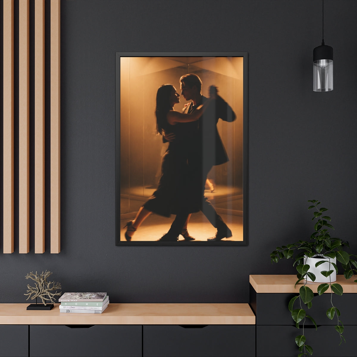 Golden Hour Tango Framed Poster — Portrait (8×12, 9×11... |...
