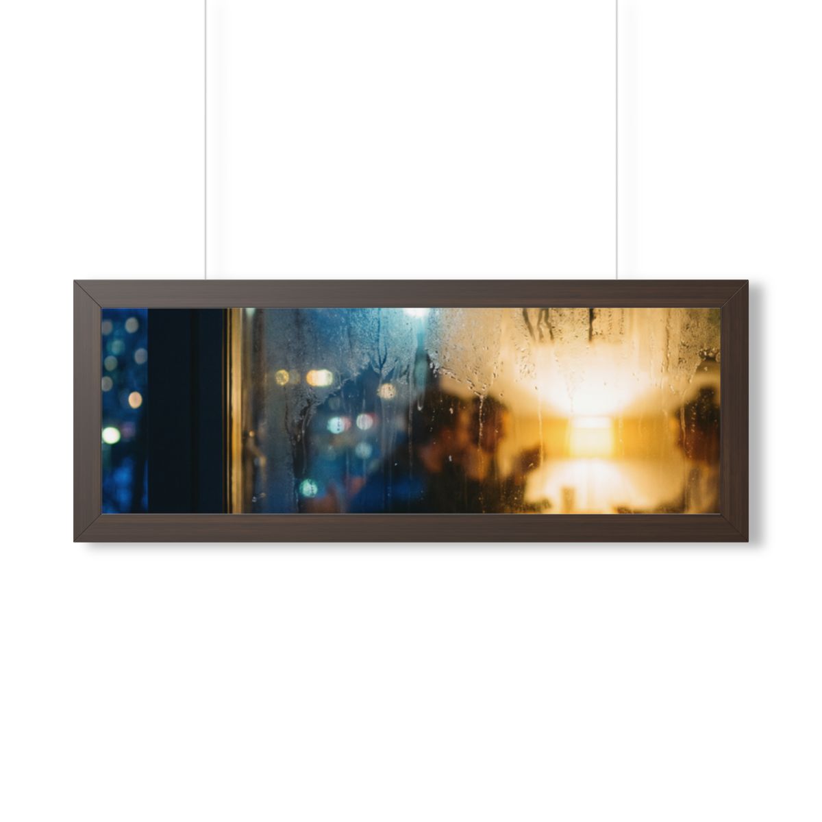 Framed Horizontal Poster - Twilight Gathering — Walnut... |...