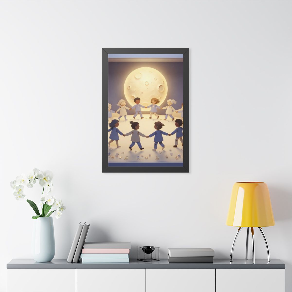 Framed Vertical Poster - Moonlit Lullaby — Black (11×14... |...