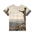 Kids Sports Jersey with Mountain Stone Statue