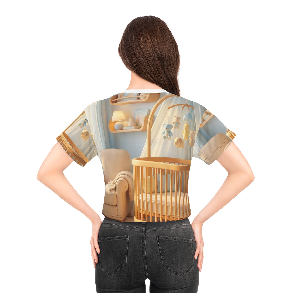 Pastel Glow Crop Tee - Casual Soft Style