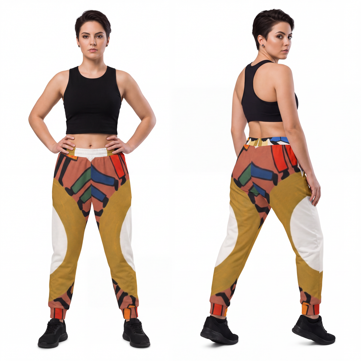 Athletic Joggers - Unity Mandala Folk Art | Echovira Gallery
