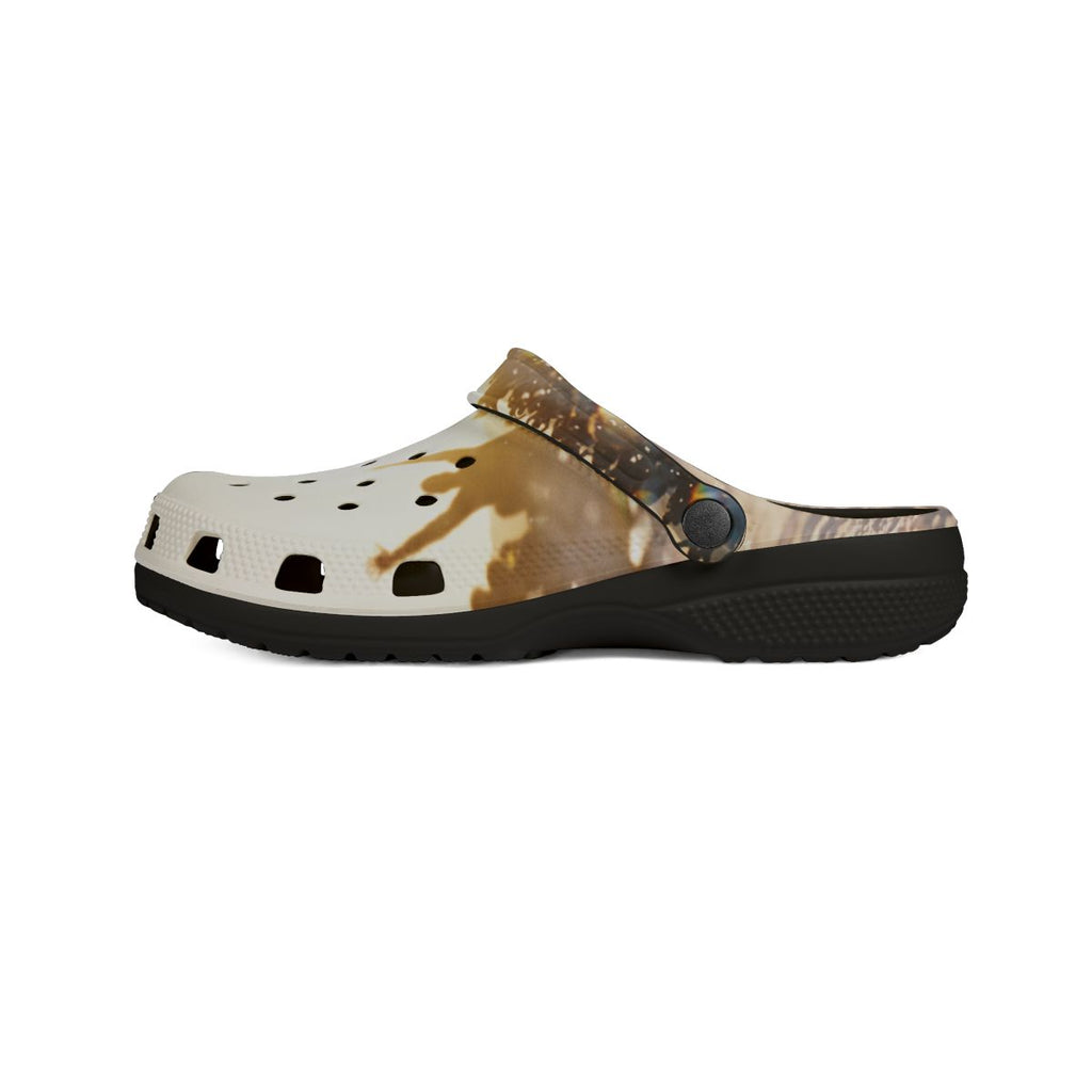 Women's EVA Foam Rubber Shoes with Golden Hour Art