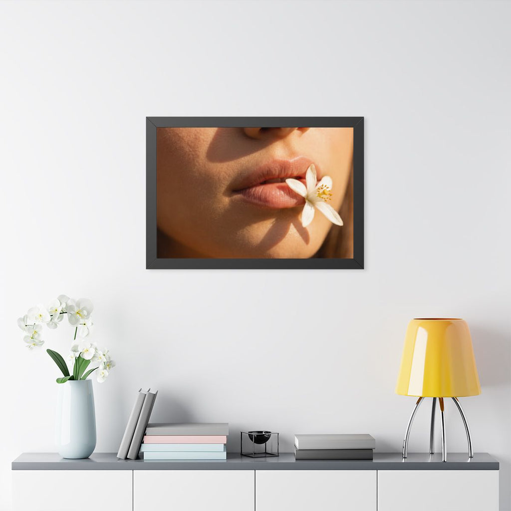 Framed Horizontal Poster - Golden Flora Panorama — Black......