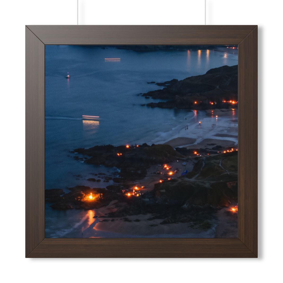 Framed Horizontal Poster - Coastal — Walnut (14×11, 16×12......
