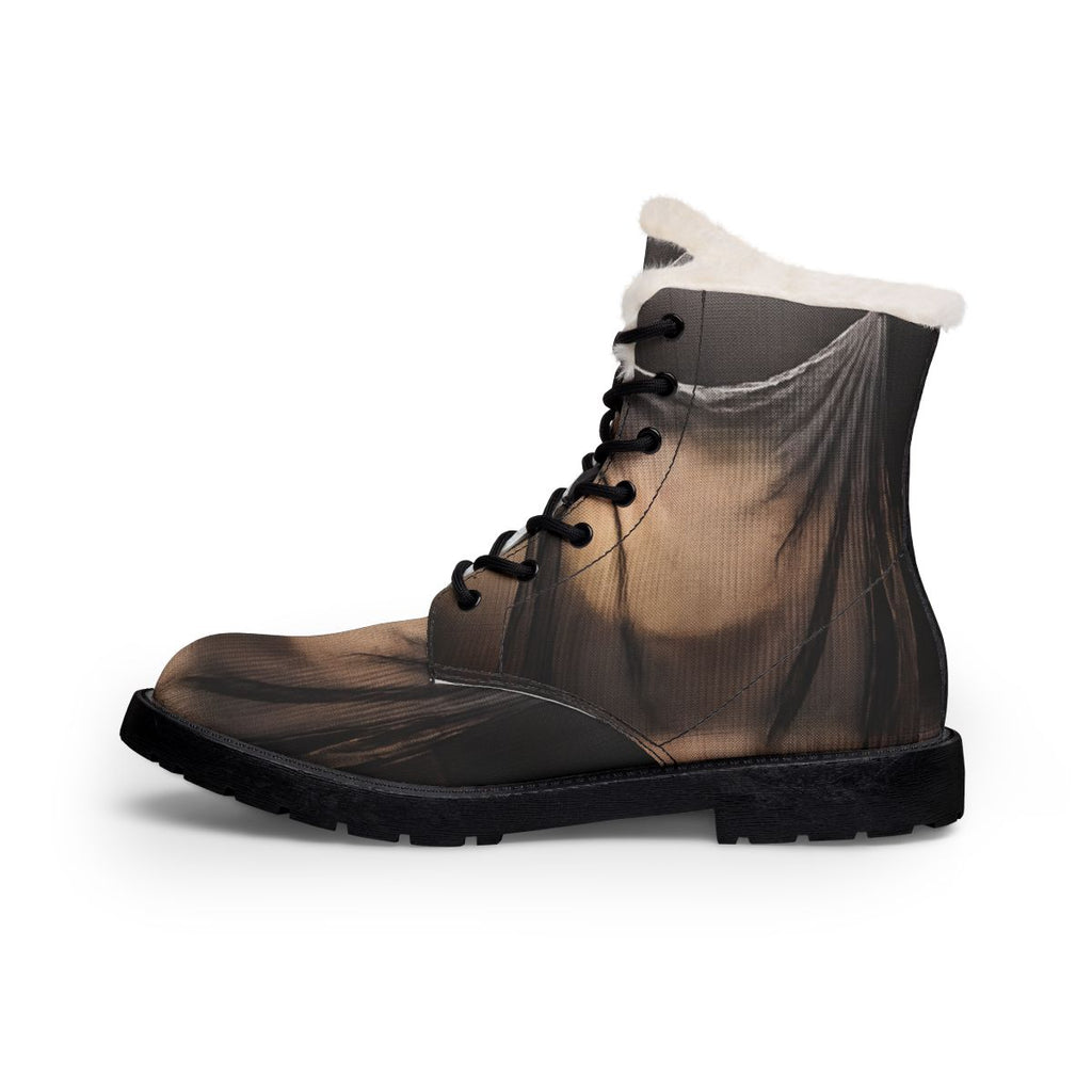 Women's Fur and Leather Boots - Stage Light Chic | Echovira...