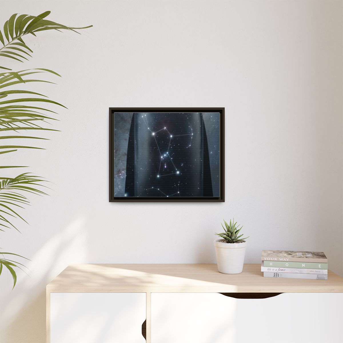 Matte Canvas, Framed - Cosmic Sentinel Orion Constellation...
